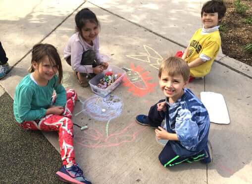 chalking it up at recess